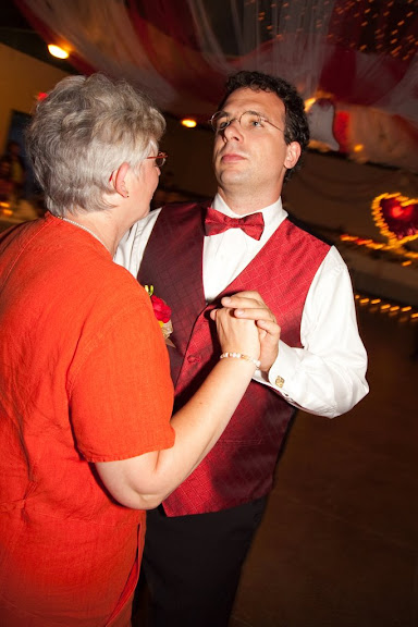 Uli dancing with Mom. Uli dancing with Mom.